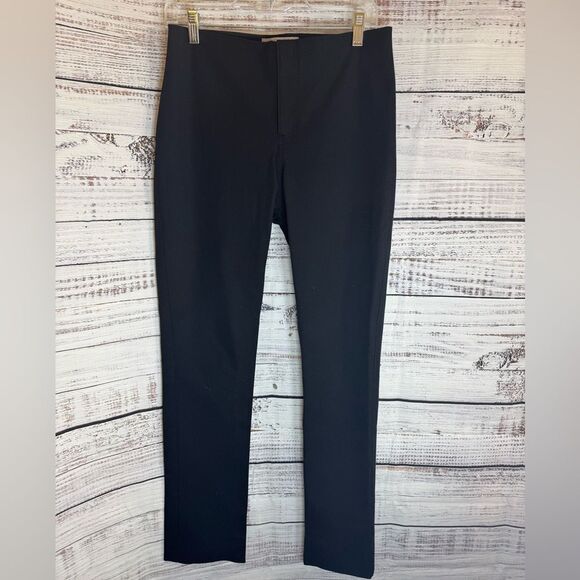 M M Lafleur Pants Womens Sz 4 Black straight stretch Italian cotton Blend - Picture 1 of 10
